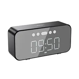 Акустична система XO F41 Mirror Clock bluetooth Speaker Чорна - мініатюра 4