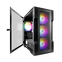 Корпус 1stPlayer T3-BK-4F1 Black без БЖ (T3-BK-4F1) - мініатюра 4