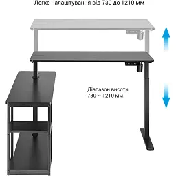 Комп'ютерний стіл OfficePro ODE119B Black [111776] - мініатюра 12