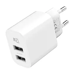 Зарядний пристрій мережевий MAKE 12W 2USB 2.4A White - мініатюра 2