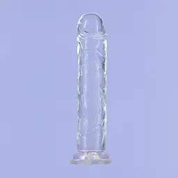 Прозорий фалоімітатор на присосці Addiction Crystal Vertical Dong 9″, 22.8 см + віброкуля в подарунок - мініатюра 6