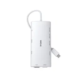 Концентратор D-Link USB-C 10-in-1 2xHDMI + 1xRJ45 1000Mbps + 2xUSB-C + USB 3.1 + USB 3.0 + SD + TF silver (DUP-A01) - мініатюра 7