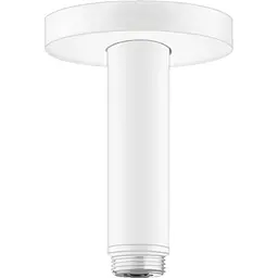 Кронштейн для верхнього душу Hansgrohe зі стелі S 100 мм Matt White 27393700 Білий матовий