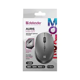 Мишка Defender Auris MB-027 Silent Wireless Grey (52029) - мініатюра 6