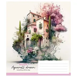 Зошит учнівський "Aquarell dream" 036-3289L-4 у лінію, 36 аркушів