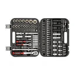 Набір інструментів 1/2" + 1/4", Cr-V, 111 од., головки: 4-32 мм, Storm Intertool ET-8111 - мініатюра 2