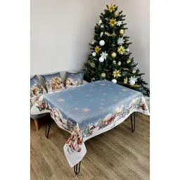 Скатертина Прованс гобеленова Блакитне сяйво 135х300 см (4823093450257) - мініатюра 4