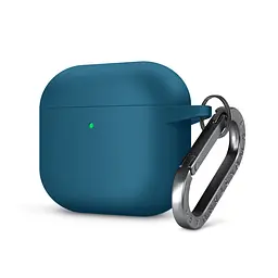Силіконовий чохол для навушників Apple AirPods 3, Hang Case, синій, ультратонкий захисний кейс товщиною 2 мм, захист від подряпин, пилу та ударів, компактний, з карабіном для кріплення, ArmorStandart (ARM60310)