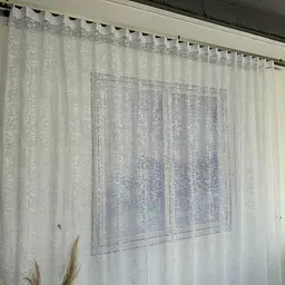 Жакардовий тюль "Мармур Сніжок" білий 300х270, тасьма ALBO pbe0052277 - мініатюра 4