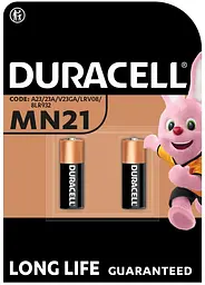 Спеціалізована лужна батарейка Duracell MN21 12V, (A23 / 23A / V23GA / LRV08 / 8LR932), 2 шт. (6457878)