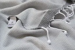 Рушник Barine Pestemal - Basak 95x165 Light Grey-Grey сірий - мініатюра 3