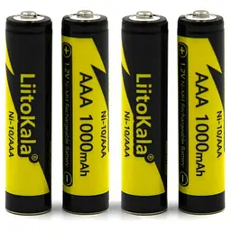 Акумулятор LiitoKala Ni-10/AAA 1.2V 1000mAh (Чорний з жовтим) - мініатюра 9
