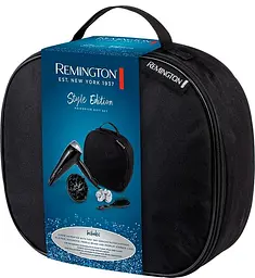 Фен Remington Style Edition, 2200Вт, 3 режими, іоніз-я, хол. обдув, дифузор, гребінець, гумка, кейс, чорно-сірий - мініатюра 7