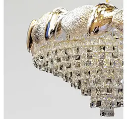 Велика кришталева люстра Artlight 8836/80GD, золото, 18 ламп E14, прозоре й димчасте скло, Ø82 см, від 20-30 м² - мініатюра 5