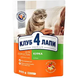 Сухой корм для кошек Club 4 Paws курица, 300 г