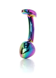Анальна пробка - Jewellery Multicolour Curved Plug L