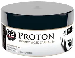 Поліроль кузова з твердим воском Карнауба K2 Proton аплікатор та серветка мікрофібра 200 г (G040) - мініатюра 2