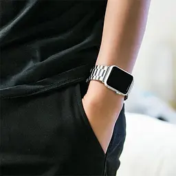 Металевий ремінець Primo Steel годинника Apple Watch 42 мм, 44 мм, 45 мм Silver - мініатюра 4