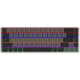 Клавіатура бездротова GamePro MK122R Red Switch, Dark сірий, 2.4GHz/USB, механічна (перемикачі Outemu Red), 68 кнопок, LED