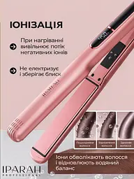 Плойка для волосся IPARAH PROFESSIONAL STRAIGHTENER Плойка для локонів, Стайлер для волосся, Утюжок для вирівнювання волосся з температурним контролем 140-230°C 50 Вт Pink - мініатюра 3