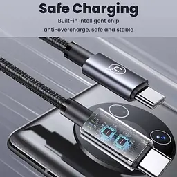 Кабель Usams US-SJ661 USB-C to USB-C 60W 5A 1.2m Tarnish [138985] - мініатюра 7