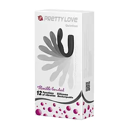 Вібратор Pretty Love Quintion 14 см чорний - мініатюра 11