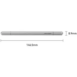 Стилус - ручка для ємнісних екранів 2-в-1 Stylus Pen Сірий Aluminum Alloy Type Vention - мініатюра 2
