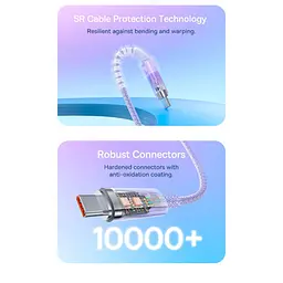 Кабель Baseus Explorer Series Fast Charging Cable with Smart Temperature Control Cable Type-C to Type-C 100W 1 - мініатюра 9