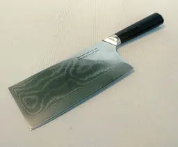 Ніж кухонний-сокир 17 см Damascus DK-HJ 6007 AUS-10 дамаська сталь 67 шарів - мініатюра 2