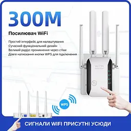 Ретранслятор Pix-Link X300R2 300Мбіт/с 2.4ГГц Білий (UNRWSW020403W 7690) - мініатюра 6