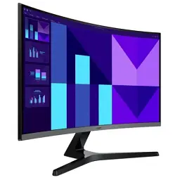 Монітор вигнутий 27" Samsung Essential S3, Black, VA, 1920x1080 (16:9), 4 мс, 100 Гц, 250 кд/м², 4000:1, 1800R, 178°/178°, VGA/HDMI, VESA 75x75 (LS27D390GAIXUA) - мініатюра 2