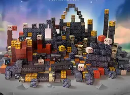 Магнітний конструктор Minecraft 100 шт по грі Майнкрафт Хелловін Mk001041 - мініатюра 6
