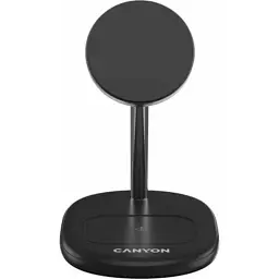 Зарядний пристрій Canyon wireless charger WCS-205 15W Qi2 2in1 w/o adapter Black (CNS-WCS205BW/A) - мініатюра 6