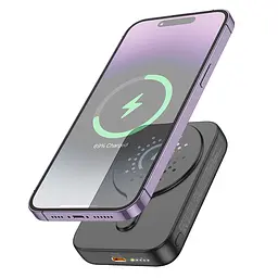Повербанк Hoco J117A PD/QC 20W USB-C з MagSafe 10000 mAh Чорний  - мініатюра 3