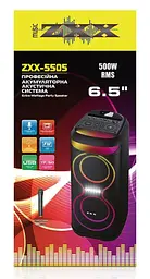 Портативна колонка ZPX ZXX-5505 з мікрофоном Акустична система 40Вт 6,5" RGB підсвічування Чорний - мініатюра 6