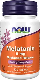 Мелатонін Melatonin NOW Foods 5 мг 120 таблеток (1190-02)