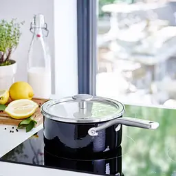 Ківш з кришкою KitchenAid Steel Core, 20 см, 2,4 л, чорний - мініатюра 5