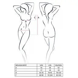 Боді Passion MELANIA BODY L/XL, black - мініатюра 5