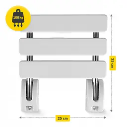 Сидіння для ванни та душу 4FIZJO відкидне, до 100 кг White (P-5905973406529) - мініатюра 6