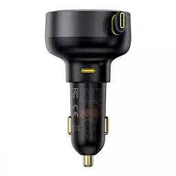 Розгалужувач - подовжувач зарядний в авто Baseus Enjoyment Pro 60 W (1USB-C) + висувний кабель Type-C - мініатюра 3