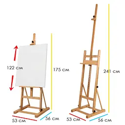 Мольберт стаціонарний Rosa 6067 типу Н бук 56×56×175см мак. висота полотна 122см MEEDEN - мініатюра 2