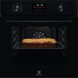 Electrolux Духовий шафа Electrolux електричний, 65л, A+, дисплей, конвекція, піроліз, телескопічні напрямні, чорний