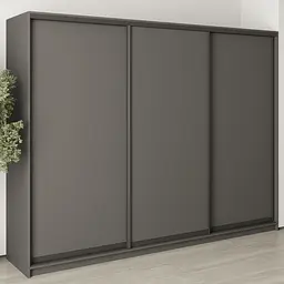 Шафа-купе тридверна MebelStar Комбо BG 3ДСП 270x60x210 см Антрацит (MBS-8907)