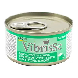 Вологий корм для котів Vibrisse тунець та біла риба, банка 70 г