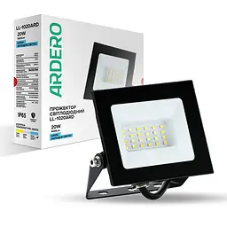 Світлодіодний прожектор Ardero LL-1020ARD 20Вт 6500K чорний