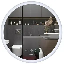 Дзеркало Mixxus Plain MC10-60 (годинник, LED-підсвічування, антизапотівання) (MI6013)