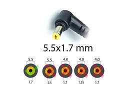Блок живлення для Acer 7540, 7720, 7730, 7735, 7736, 7740, 7741, 7745, 7750 (19V 3.42A 65W (5.5x1.7)) Квадратний з вилкою. - мініатюра 2