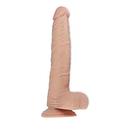 Вібратор Lovetoy Real Extreme Dildo Vibrating реалістичний, 9.5 - 24х3.8 см тілесний