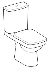 Унітаз-компакт з кришкою Geberit Selnova Square 503.086.00.1, Білий - мініатюра 2