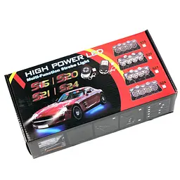 Страбоскоп Світлодіодний 12-24V LED 24 шт. DRL 280x140x70 мм Червоно-Синій (KING S24) - мініатюра 4